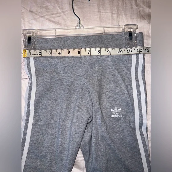 Adidas Gray Trefoil Logo Leggings Size S - Picture 7 of 7